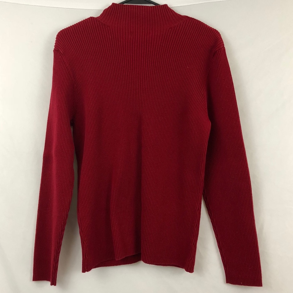 ORVIS Women’s Red Ribbed Lightweight Top Size XL - Picture 2 of 3